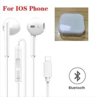 Fones de ouvido com fio Em-Ear fone de ouvido para Lightning para o iPhone X XS MAX XR 11 12 13 14 Pro Max Tipo c Fones de ouvido Para a Xiaomi