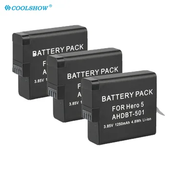 1250mah Bateria para Gopro Hero 7 Gopro Hero 6 Gopro Hero 5 Preto Baterias de câmeras Acessórios