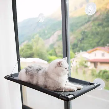 Gato Rede Janela de Descanso, Assento Poleiro Cama do Gato para o Interior Gatos Dormindo Pesado ventosas Respirável e Lavável de Malha Durável
