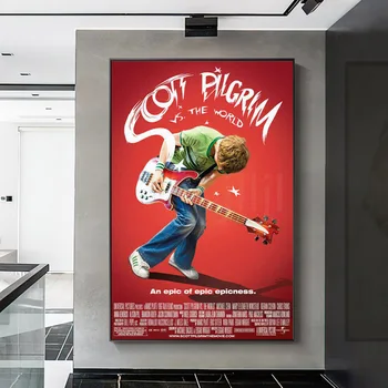 Scott Pilgrim Vs o Mundo do Filme de Anime Comic Tela de Pintura de Cartazes de Parede Arte de Parede de Imagem Para a Sala de Decoração de Casa de Cuadros