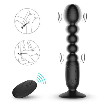 7 frequência de vibração Anal com Vibrador Vibrador Massageador Anal Esferas de Plug Ponto G Plug anal Adultos Masturbação Anal Brinquedos Sexuais para o Casal