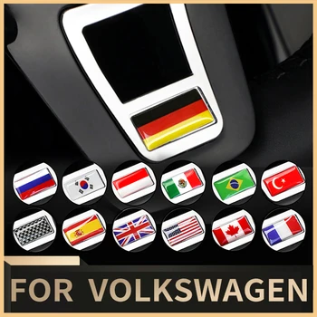 Carro Emblema de Cobertura de Volante Adesivo Para Volkswagen VW Polo Golf Passat CC, Tiguan Rline Jetta Atlas Bora Touran Lavida Sharan