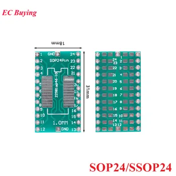 10pcs SOP24 SSOP24 TSSOP24 para DIP24 de Transferência de Placa Placa do PWB do Painel SMD DIP Pino do CI de Teste da Placa de 1,0 mm de 2,54 mm passo