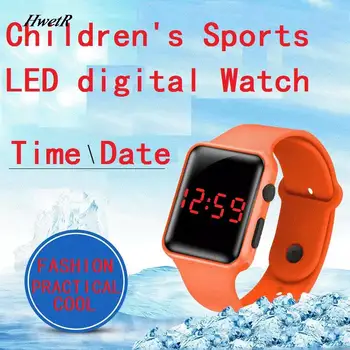 Crianças Meninas Digital Crianças de Relógios Para os Meninos Eletrônico LED Relógio de Silicone à prova d'água Relógio de Presente