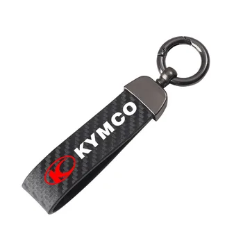 De fibra de carbono de moto-chave da cadeia de anel de chave Para KYMCO Xciting 250 300 400 AK550 CT250 CT300 S400 CENTRO de Acessórios da Motocicleta