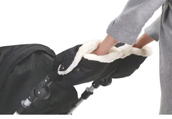 Carrinho de bebê luvas térmicas de carro do bebê à prova d'água anti-congelamento de carrinho de mão muff quente luva de inverno acessórios do carrinho de criança