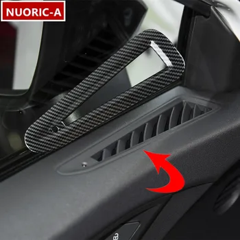 De Fibra de carbono de Cor Porta da Frente Ventilação de Ar Condicionado do Painel de Decoração de Capa de acabamento Para Audi A3 8Y 2021 Estilo Carro de Interiores