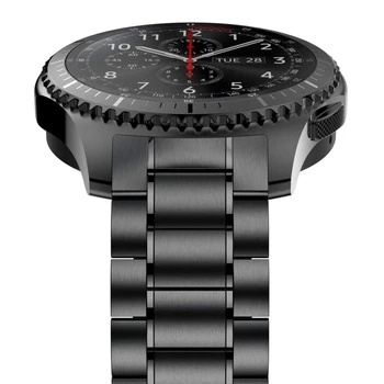 Galaxy Watch 46mm, Alça para Samsung Engrenagem S3 Fronteira Banda Não Lacuna Design de Metal de Aço Inoxidável de Negócios Engrenagem S3 Clássico Bracelete