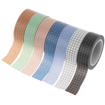 Grelha De Washi Tape Japanse Papier Diy Planejador De Fita Adesiva Plakband Adesivos Briefpapier Fitas Decoratieve Quente Koop Kleurrijke