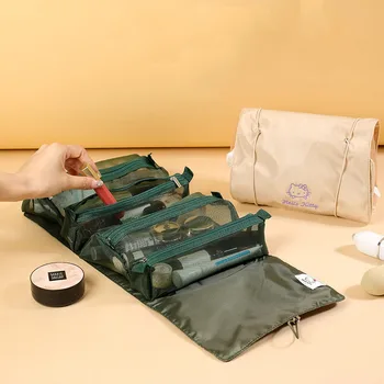 Sanrio Hellokitty Kawaii Novo de Quatro-em-um Removível Cosméticos Saco de Viagem de Grande capacidade de Armazenamento de Lavar o Saco, Saco Cosmético