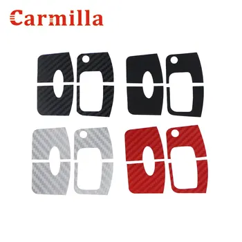 Carmilla de Fibra de Carbono, Etiqueta de Chave e Decalque Caso de Cobertura de Estilo Carro para Ford Fiesta MK7 2009 - 2014 Acessórios