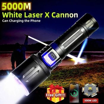 20000000LM LED de Alta Potência Lanterna XHP99 Laser 26650 Bateria Visor Zoomable Impermeável Tática de Caça de 5 Modo de Acampamento Tocha