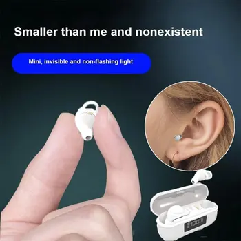 Mini Fones de ouvido TWS Bluetooth Headset sem Fio Invisível Pequenos No Ouvido do Sono Fones de ouvido de Música de Fone de ouvido com Microfone para iPhone Xiaomi