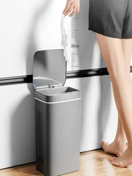 Smart Elétrico Lixeira sem Fio de Indução Automática de Detecção de Casa o Lixo Pode, por Quarto, Wc, Cozinha Lixo, Cesto de Papel