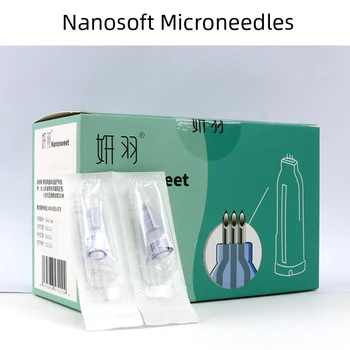 1Box-Nanosoft Microneedles 34 G 1,2 mm/1,5 mm Fillmed Mão de Três Agulhas para Anti Envelhecimento ao Redor dos Olhos Com o Pescoço Linhas de Cuidados com a Pele Ferramenta