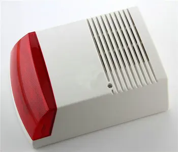 (1 PCS) com Fio sirene Exterior com Lâmpada Flash água campainha eléctrica à prova de usar para o sistema de alarme de aviso mais alto do alto-falante da Sirene Strobe