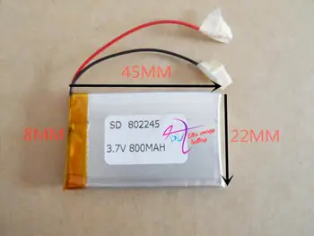 Litro de energia da bateria melhor bateria de marca 3.7 V bateria de lítio do polímero 802245 802244 MP4 MP5 MP3 fone de ouvido sem fio 800MAH