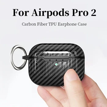 Para Airpods Pro 2 Gen 2022 Caso 3 em Fibra de Carbono sem Fio Fone de ouvido Caso de Fone de ouvido Capa Funda Para Ar Pod Pro2 2º 3 Fino TPU
