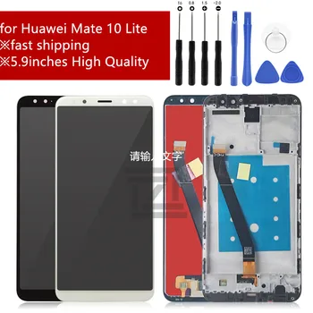 para Huawei Mate 10 Lite Tela LCD Touch screen Digitalizador Assembly com Substituição do quadro de Mate 10 Lite peças de reparo
