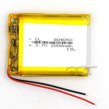3.7 V bateria de lítio Recarregável de polímero de lítio de Célula de Li-ion Polímero 804050 2000mAh Para PSP Navi GPS MP3 MP4 Câmera alto-Falante