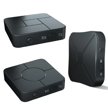 KN326 compatíveis com Bluetooth, Transmissor Receptor Adaptador de Áudio Estéreo Mini Car Kit Adaptador sem Fio com Microfone para Car PC TV