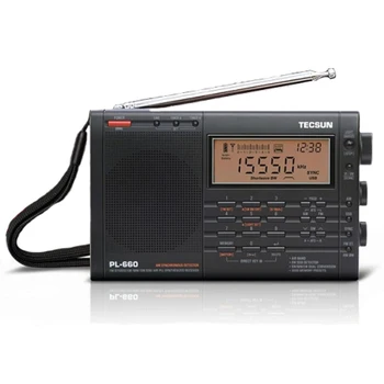 TECSUN PL-660 Rádio PLL operação em SSB e VHF Banda AÉREA Receptor de Rádio FM/MW/SW/LW Rádio Multibanda de Dupla Conversão TECSUN PL660 I3-001