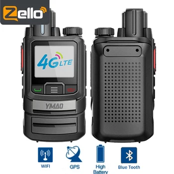2pcs zello walkie talkie telefone 4G Rede de Rádio Útil de Longo Alcance Telefone 4g WIFI, Blue Tooth, GPS Duas Vias de Rádio Transceptor 100km