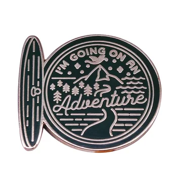 P5820 Dongmanli Esmalte Pin de Viagem Broches Saco Pin de Lapela dos desenhos animados de Férias Emblema da Jóia de Presente para os Amigos