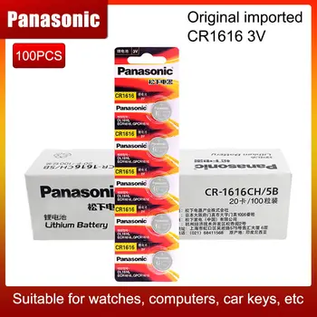 100Pcs Panasonic 100% Original CR1616 Célula de Bateria Para o Relógio do Carro Chave Remoto cr 1616 ECR1616 GPCR1616 Bateria de Lítio de 3v