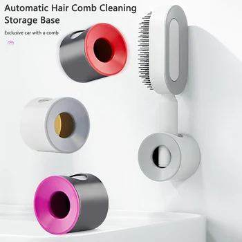 Nova chave de Auto-limpeza de Dentes Finos de cabelo Escova de Cabelo Macia Anti-Estático de Limpeza Automática de Massagem Pente Grooming Ferramenta para Mulheres