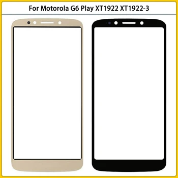 Para Motorola G6 Jogar XT1922 XT1922-3 XT1922-4 LCD da Tela de Toque Frontal Exterior, Painel de Vidro Lente tela TouchScreen de Tampa Sem OCA Substituir
