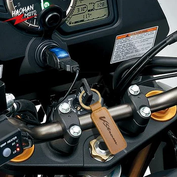 Para Suzuki V-Strom 250 650 1000 1000XT Motocicleta Couro Crazy Horse Pele Chaveiro chaveiro