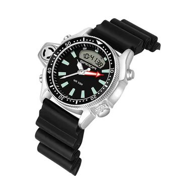 Sanda Esporte Homens Relógios Nova Moda Casual Militar de Quartzo 50m Waterproofshock Masculino Automático do Relógio de Pulso Relógio Masculino