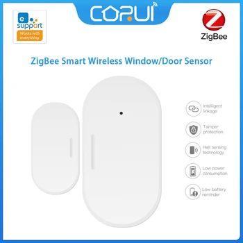 CoRui ZigBee Smart Wireless Janela/Porta Sensor Detector Inteligente Casa Inteligente de Cena Ligação eWelink APP de Controle Remoto