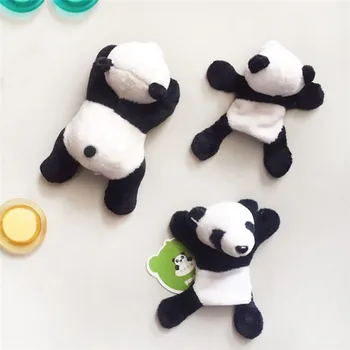 1Pcs 3D Panda de Pelúcia Boneca de Escalada No Refrigerador Magnético Autocolante de Decoração de Decalque Presente de Lembrança para Casa Decoração da Cozinha Acessórios