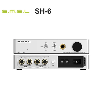 SMSL SH-6 SH6 Desktop Mini HiFi Amplificador de fones de ouvido Hi-Res de Áudio AMPLIFICADOR com 2 ajustes de Ganho De 2,6 W Potência de Saída Melhor Parceiro SU-6