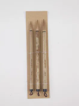 ArtSecret Alto Grau de Caligrafia Aquarela e Pincel Kolinsky Cabelo Alça de Bambu com Pintura Chinesa 3PC/Set BKG-03