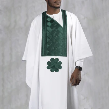H&D Homens Africanos Roupa Tradicional Ancara Estilos Dashiki Agbada Bordado Boubou Camisa de Vestido de Calças de 3 PCS Conjunto de 2022, a Nova Moda