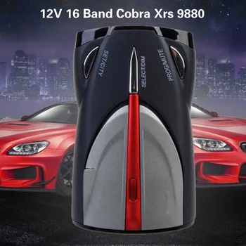12V 16 Banda Cobra Xrs 9880 Anti Radar Carro Detector de 360 Graus Display de Led de Polícia do Velocímetro, o Alerta da Voz