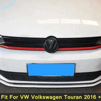 Lapetus Carro da Frente Grill Grelha de Tiras Decorativas Tampa Guarnição 2PCs Para VW Volkswagen Touran 2016 - 2021 Vermelho / Preto Partes externas