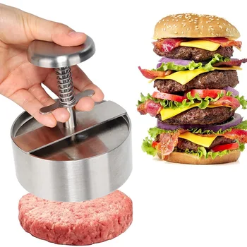 Hambúrguer de carne de imprensa de aço inoxidável de carne prima torta prima burger prima carne empada de molde a carne molde ferramenta de cozinha