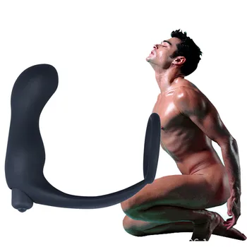 Masculino Atraso Anel de Sexy Toys Cock Ring X G-spot Estimular a Próstata Anal Massageador Vibrador Brinquedos Sexuais Para os Homens Plug anal Gay