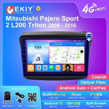 EKIY T7 DSP Android de 10 carros de Rádio Multimídia Para Mitsubishi Pajero Sport 2 L200 Triton 2008 - 2016 Estéreo Carplay 2din DVD GPS HU