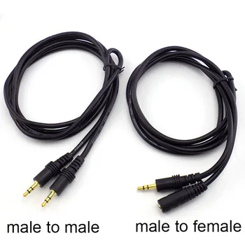 Masculino Feminino 3.5 mm Jack de Fone de ouvido Cabo de Extensão de Áudio Estéreo AUX Extensor de Cabo Para o MP3/4 TV Computador