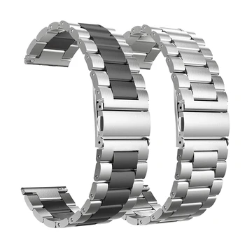 20mm 22mm de Metal Watchbands de Liberação Rápida de Aço Inoxidável Correia de Relógio Smartwatch Correias para Samsung Galaxy Watch 4 3 45mm 46mm