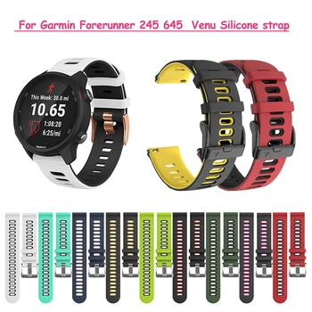 Tactix para Samsung Galaxy Watch 4 Garmin Forerunner245/645 20mm correia de relógio Pulseira de Esportes de Duas cores de Pulseira de Silicone