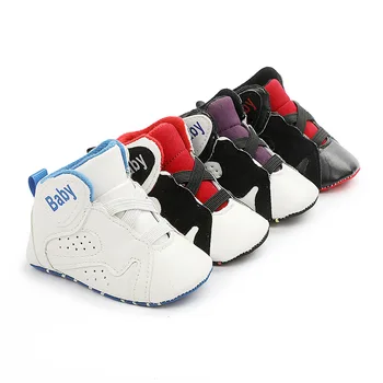 Novos Sapatos De Bebê De Menino Menina De Basquete Sapatos Calçados Esportivos De Alta Gangue De Sola Macia Recém-Nascido ToddlerInfant Primeiro Walkers Do Bebê Berço Sapatos