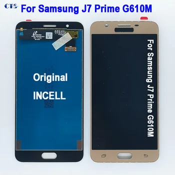 100% Original J7 primeiro-LCD Para Samsung Galaxy J7Prime G610 G610F G610K G610L G610S LCDs Exibição do Digitador da Tela de Toque da Assembleia