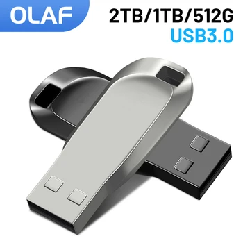 Olaf Meta Unidade Flash USB 3.0 de Alta Velocidade Pendrive de 2 tb/1TB/512GB de Unidades Flash USB Impermeável Memoria Usb Flash do Disco de U do TIPO C OTG