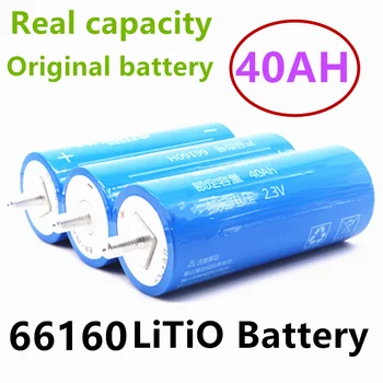 100% Original Real Capacidade Yinlong 66160 2,3 V 40Ah Lithium de Titanato de LTO Bateria de Célula para o Áudio do Carro, Sistema de Energia Solar